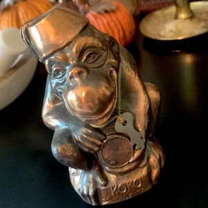 KOKO THE WISE Street Vender w/ Fez VINTAGE Bronze like metal Coin Bank